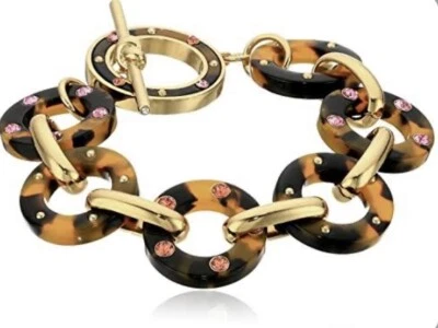 $98 Kate Spade Ou Of Her  Shell Link and Chain Bracelet/ Toggle Clasp #299 - Image 1 of 4