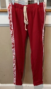 EPTM Men's Red /White Bandana Track Pants Size Medium. New With Tags. MSRP-$55 - Picture 1 of 8