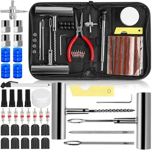 Kit Riparazione Pneumatici 82pcs Professional Kit di Riparazione Auto e Moto - Foto 1 di 12