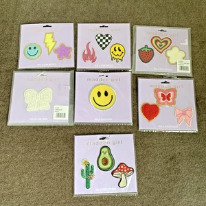 Madden Girl Peel & Stick Multi Icon Patch Lot of 7 Total of 17 Patches - Picture 1 of 10