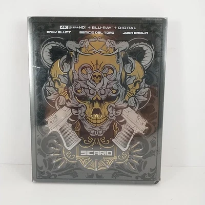 SICARIO (4K Ultra HD + Blu-ray + Digital Copy, 2015) SEALED Steelbook OOP NEW Foto 1 de 3