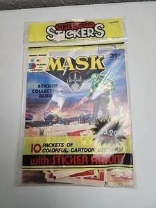 1986 Kenner Mask Stickeralbum versiegelt mit 10 ungeöffneten Packungen NOS versiegelt - Bild 1 von 5