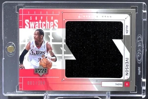 ( /200 ) Allen Iverson 2002-03 Upper Deck Super Swatches Game Worn Jersey 76ers - Picture 1 of 2