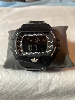 Adidas ADH 6118 Negro con Patrón Gris, Digital, Nunca Usado, Funciona muy bien... RARO Foto 1 de 4