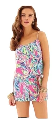 Mameluco Lilly Pulitzer Talla M Lector de Palma Anochecer con Cinturón Foto 1 de 4