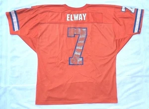 Camiseta deportiva de colección años 80 Denver Broncos NFL para hombre John Elway naranja logotipo desgastado EE. UU. XL - Imagen 1 de 6