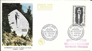 FRANCE 1962 FDC A LA MEMOIRE DES RESISTANTS DU VERCORS YT 1336 - Imagen 1 de 1