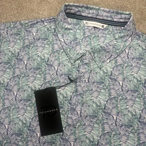 7 Diamonds Mens XXL Concrete Jungle Golf Shirt Performance Floral Hawaiian Polo - Picture 1 of 10