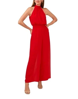 Mono halter de pierna ancha Vince Camuto para mujer - ultra rojo talla 2 Foto 1 de 4