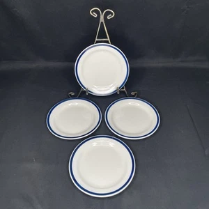 Lot of 4 IKEA Almhult White & Blue 6" Bread & Butter Plate Sweden S-343 81 - Picture 1 of 10