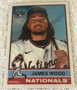 2025 Topps Heritage James Wood Chrome Rookie #231 Washington Nationals RC - Picture 1 of 4
