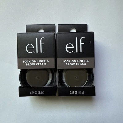 E.L.F 2-PACK Lock On Liner and Brow Cream 81943 Medium Brown - Image 1 of 2