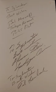 SIGNED! BY 3 TUSKEGEE AIRMEN Black Air Force WWII Lonely Eagles, Robert A Rose - Foto 1 di 10