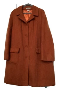 Isaac Mizrahi Mohair Orange Coat Size14 - Picture 1 of 11