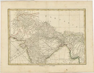 Mapa antiguo del norte de la India de Bonne (1776) - Imagen 1 de 1