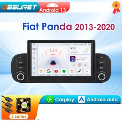 Autoradio Android Fiat Panda 7 Pollici Carplay AndroidAuto 2013-2020 - Immagine 1 di 2