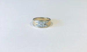 14 Kt Gelbgold Diamant Ring, Ringgröße 6,5 - Bild 1 von 6