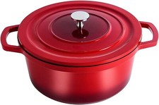 SWIFLON Casseruola con coperchio - Antiaderente 4.5 L, diametro 24 cm, ROSSO
