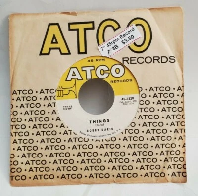 Bobby Darin  THINGS (GREAT ROCK N ROLL 45) #6229 PLAYS VG++ NO NOISE! Foto 1 de 4