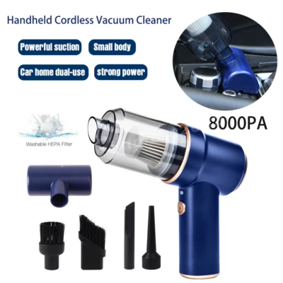Mini Handheld Vacuum Cordless 8000Pa Suction Filter for Car, Laptop, Keyboard - Image 1 of 4