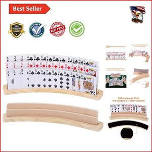 Luxury Curved Playing Card Rack - 2 Pack with Anti-Slip Base for Easy Organizing - Picture 1 of 9