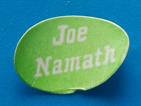 1970 JOE NAMATH 12" mego NY Jets figure -- "ORIGINAL" HELMET LOGO DECAL tb Cover