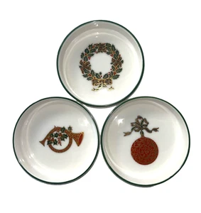 3 x Royal Doulton Capital Trinket Dish Christmas Theme 10cm / 2.5cm - Picture 1 of 6
