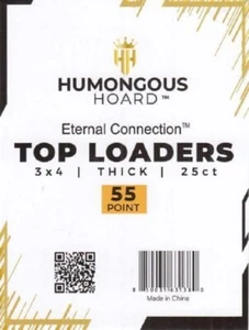 75 Quality Humongous Hoard Top Loaders 3x4 Card Holders 55 Pt Thick 3 Packs Deal - Picture 1 of 3