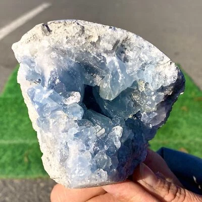 1.53LB Natural Blue celestite Cluster crystal Cave Quartz Mineral Specimen - Image 1 of 4