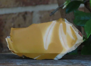 Polished Smooth & Raw Mookaite Mineral Slice From Australia 121 Grams Crystal - Imagen 1 de 12