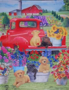 "Spring Day Puppies" Decorative Garden Flag 18"x12.5 - Bild 1 von 7