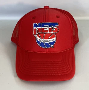 Vintage 1990s Deadstock Otto New Jersey Nets Red Rope Snapback Hat Excellent New - Picture 1 of 8