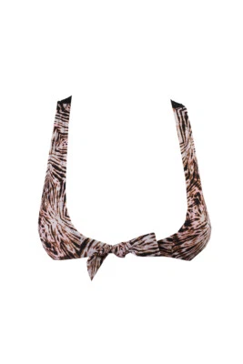 Volcom Schwarz Braune Gehäkelt Rücken Ausschnitt Bikini TOP S - Bild 1 von 3