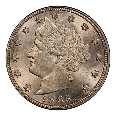 1883 Liberty Head Nickel with Cents PCGS MS64 Cover