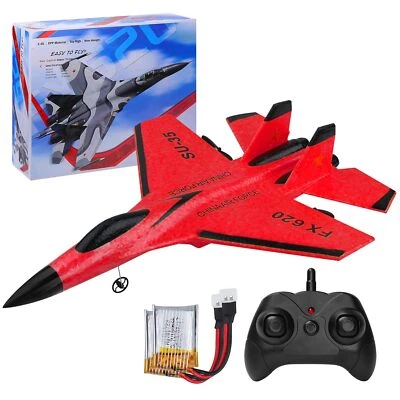 RC Airplane 2CH RC Plane 2.4GHz Remote Control Plane RTF SU35 RC Jet Easy to Fly - Image 1 of 4
