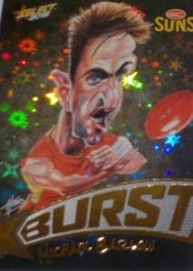 2018 Select Footy Stars Starburst Black #SBB29 Michael Barlow - Gold Coast Suns - Imagen 1 de 3