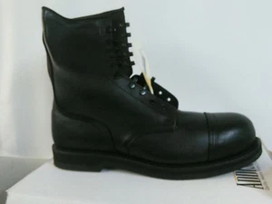 SCHWARZ ADDISON STAHLZEHE MILITÄR KAMPF ARMEE MOTORRAD SCHNÜRSTIEFEL GRÖSSE 15 W - Bild 1 von 7