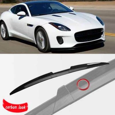 PU Carbon Fiber Rear Trunk Spoiler Wing Lip For Jaguar F-Type XE XF XK XJ NEW Foto 1 de 4