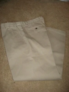 Mens Tan EDDIE BAUER Adjustable Waistband Khakis Pants 36 x 32 - Picture 1 of 1