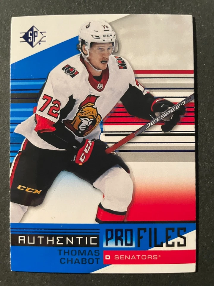 Thomas CHABOT 2019-20 Upper Deck SP Authentic Profiles Blue Parallel #AP-TC - Image 1 of 2
