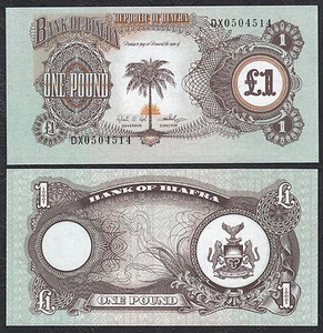 Biafra 1 Pound P 5 UNC (ND 1968-1969) - Picture 1 of 1