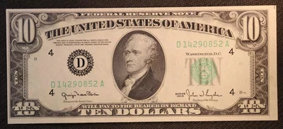 UNC 1950 $10 Cleveland district Federal Reserve Note * - Image 1 of 3