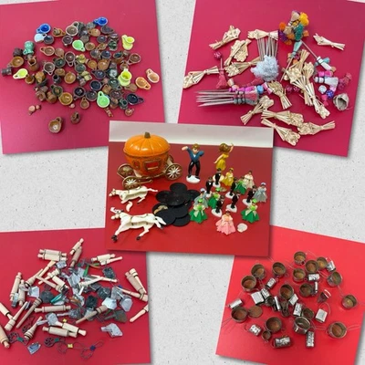 Gran Lote Vintage Casa de Muñecas Miniaturas Cocina Personas Accesorios Foto 1 de 4