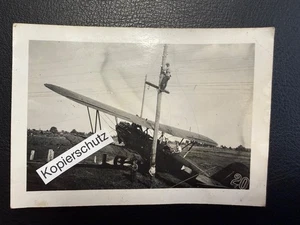 Altes Foto-Flieger-Flugzeug-Doppeldecker-Kennung-WW2 - Bild 1 von 2