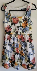 Princess Highway Women's Mini Dress Size 10 White Floral Sleeveless Summer - Foto 1 di 13