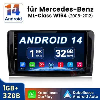 AutoRadio Android 15 1+32G Navi GPS SWC für Mercedes-Benz M-Klasse W164 ML 320 - Bild 1 von 4