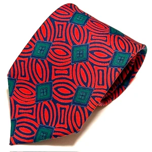 Turnbull & Asser Tie Striking Abstract Geometric Eye Catching Cool Pattern UK - Picture 1 of 21