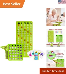 Family Bingo Fun: 25 grandi carte stampate e master board con finestre di facile accesso - Foto 1 di 11