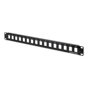 DIGITUS 16 Port Modular PatchPanel Keystone Modul 19" Patchfeld schwarz - Bild 1 von 1