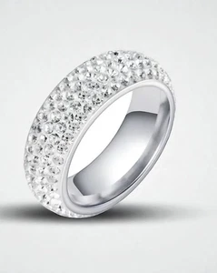 Womans Rhinstone Statement Rings Shambola ring Elegant and Glamorous Sparkling - Picture 1 of 8